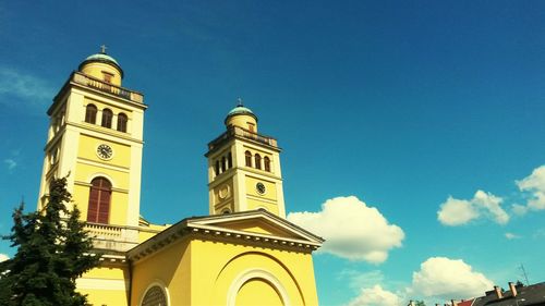 Low angle view of clock tower