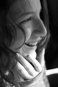 Close-up of a smiling girl