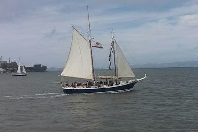 Boats sailing in sea