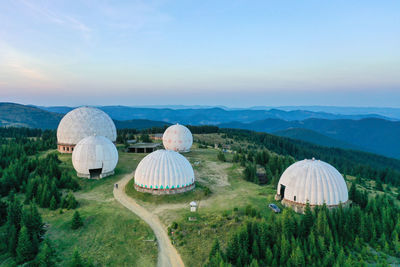 Abandoned radio locating station pamir in the carpathian mountains