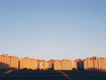 Buildings against blue sky