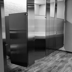 Interior of modern restroom