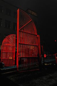 Illuminated built structure at night