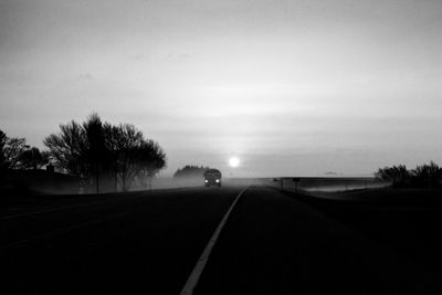 Country road at sunset