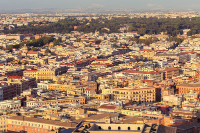 Rome city from st. peter's basilica