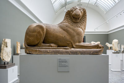 Low angle view of statue in museum