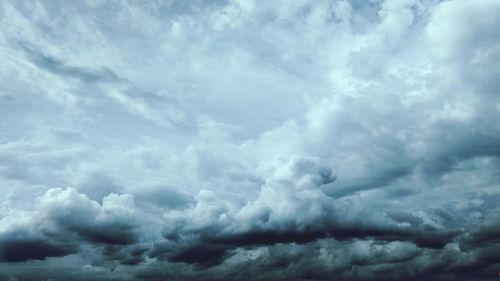 Low angle view of cloudy sky