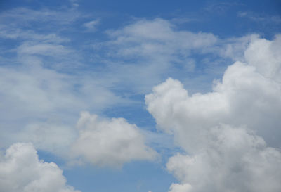 Low angle view of clouds in sky