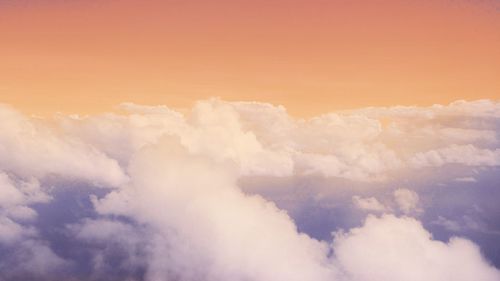 Low angle view of clouds in sky during sunset