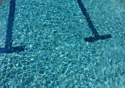 High angle view of swimming pool in sea