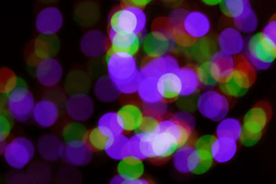 Defocused image of illuminated light bulbs