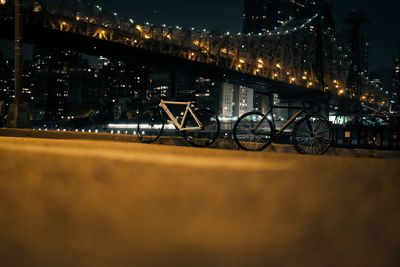 Illuminated city at night