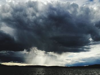 Storm clouds over sea