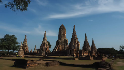 Panoramic view of temple against sky