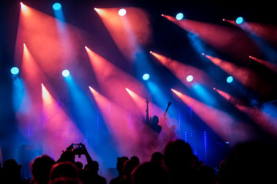 Group of people at music concert