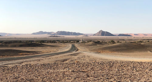 Scenic view of desert against sky