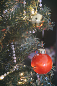 Close-up of christmas decorations