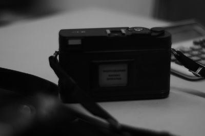 Close-up of camera phone