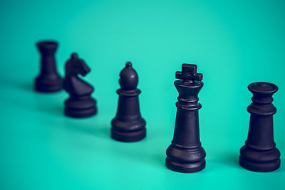 Close-up of chess pieces