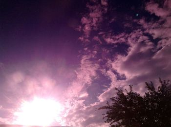 Low angle view of cloudy sky