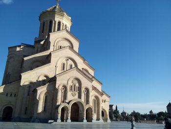 Historical church against clear blue sky