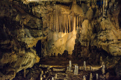 Rock formations in cave