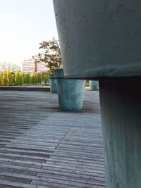 Built structures against the sky