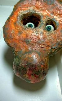 Close-up of carving on wall