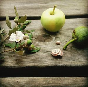 Close-up of fruits on table