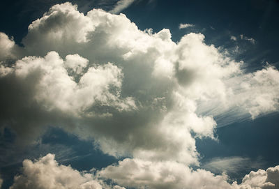 Low angle view of cloudy sky