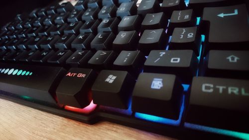 Close-up of computer keyboard