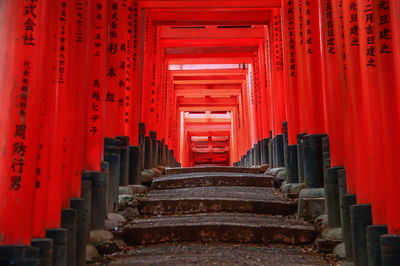 View of staircase in temple building