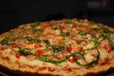 Close-up of pizza in plate
