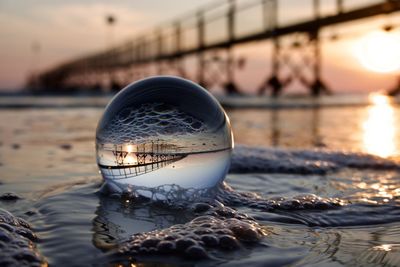 Close-up of crystal ball