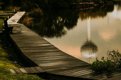 Pier on lake