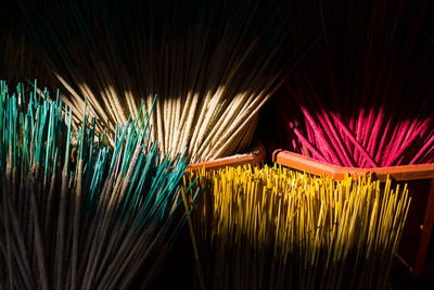 Incense sticks at a street vendor stall in bangalore urban market