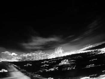 Illuminated city at night
