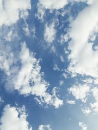 Low angle view of clouds in sky