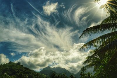 Low angle view of cloudy sky