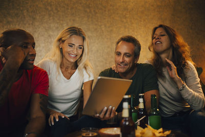 Group of people looking at camera