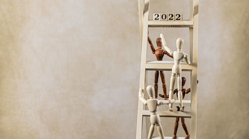 Close-up of text on wall