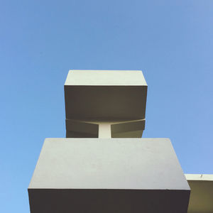 Low angle view of building against clear sky