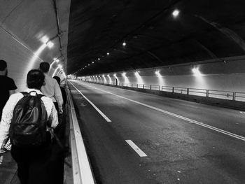 Road passing through tunnel