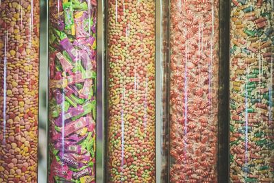 Full frame shot of colorful candies for sale