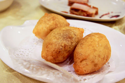 Close-up of served food