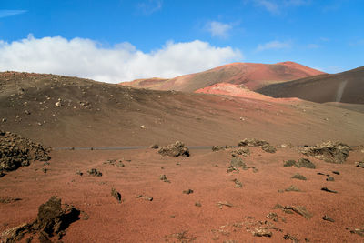 Scenic view of desert against sky