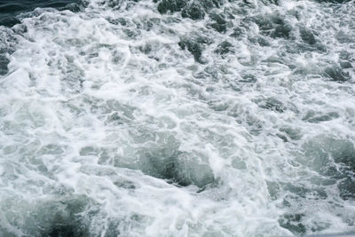 High angle view of flowing water