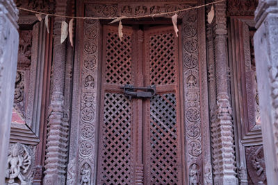 Full frame shot of ornate door of building