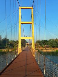 View of suspension bridge against sky