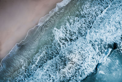 Frozen water in sea